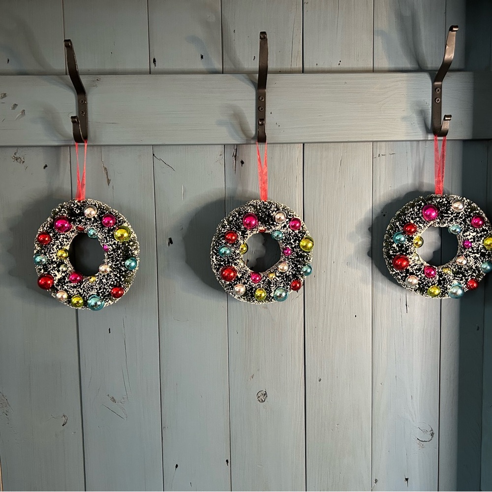 Festive Multicolor Holiday Wreath Set of 3 - Home Depot